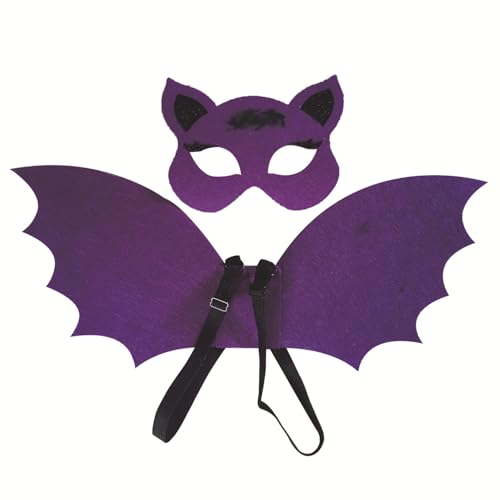 Jackolume Schwarzer Fledermausflügel mit Maske, für Jungen, Mädchen, Uni, Vampir-Kostüm, Zubehör, Fledermaus-Superhelden-Kostüm, Cosplay-Kostüm für Kinder Jackolume Schwarzer Fledermausflügel mit Maske, für Jungen, Mädchen, Uni, Vampir-Kostüm, Zubehör, Fledermaus-Superhelden-Kostüm, Cosplay-Kostüm für Kinder von Jackolume