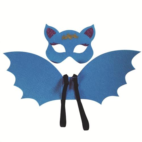 Jackolume Schwarzer Fledermausflügel mit Maske, für Jungen, Mädchen, Uni, Vampir-Kostüm, Zubehör, Fledermaus-Superhelden-Kostüm, Cosplay-Kostüm für Kinder Jackolume Schwarzer Fledermausflügel mit Maske, für Jungen, Mädchen, Uni, Vampir-Kostüm, Zubehör, Fledermaus-Superhelden-Kostüm, Cosplay-Kostüm für Kinder von Jackolume