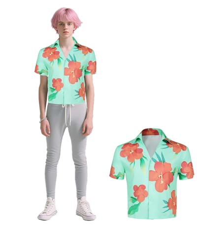 Kpop Dämon Saja Jungen Kostüm für Kinder, Jungen Abby Saja Boy Cosplay Shirt K Pop Idol Hawaii Bluse Top Halloween Karneval Party Outfits von Jackolume