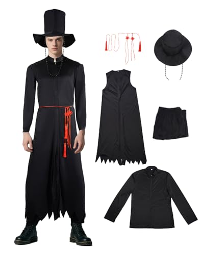 Kpop Dämonen-Saja-Jungenkostüm für Erwachsene, Sajaboys-Jinu-Baby-Kostüm, komplettes Set, Idol-Bühnenoutfits, schwarzer Mantel, Hose, Hut von Jackolume
