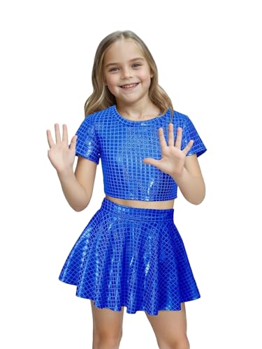 Mädchen 70er 80er Jahre Disco-Kostüm, Halloween, Kinder, metallischer Rock, glänzend, glitzernd, Party-Kostüm, Pop-King-Tanz-Stern, blaue Pailletten, Disco-Kostüm, MJ Dance Fancy Dress Mädchen 70er 80er Jahre Disco-Kostüm, Halloween, Kinder, metallischer Rock, glänzend, glitzernd, Party-Kostüm, Pop-King-Tanz-Stern, blaue Pailletten, Disco-Kostüm, MJ Dance Fancy Dress von Jackolume