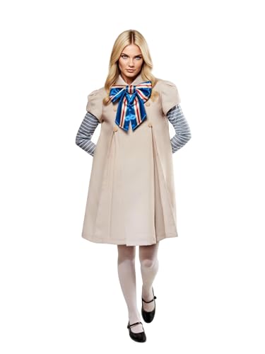 Megan 2 Damen-Kostüm, 4-teiliges Halloween-Horror-Film-Kostüm, Outfit für Erwachsene, Megan-Kostüm, Kleid mit Fliege, Socken, Armärmeln, komplettes Set Megan 2 Damen-Kostüm, 4-teiliges Halloween-Horror-Film-Kostüm, Outfit für Erwachsene, Megan-Kostüm, Kleid mit Fliege, Socken, Armärmeln, komplettes Set von Jackolume