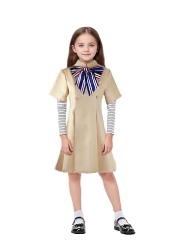 Megan-Kostüm für Kinder, 4-teiliges Halloween-Horror-Film-Kostüm, Outfit für Mädchen, Megan-Kostüm, Kleid mit Fliege, Socken, Armärmeln, komplettes Set Megan-Kostüm für Kinder, 4-teiliges Halloween-Horror-Film-Kostüm, Outfit für Mädchen, Megan-Kostüm, Kleid mit Fliege, Socken, Armärmeln, komplettes Set von Jackolume