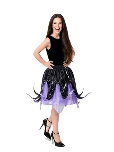 Oktopus-Ursula-Rock-Kostüm für Erwachsene, lila-schwarz, Tintenfisch, Meerhexe, Kostüm, Damen, Oktopus, Tentakelrock, Halloween, Tintenfisch, Cosplay, Party Oktopus-Ursula-Rock-Kostüm für Erwachsene, lila-schwarz, Tintenfisch, Meerhexe, Kostüm, Damen, Oktopus, Tentakelrock, Halloween, Tintenfisch, Cosplay, Party von Jackolume