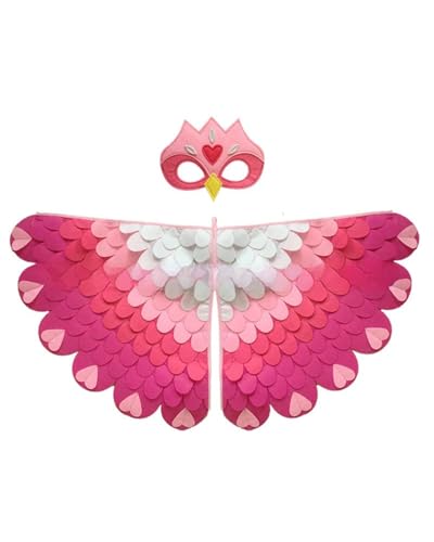 Vogelflügel-Kostüm für Kinder, Papageien-Adler-Eule, Halloween-Kostüm mit Filzmaske, Filz-Fieder-Vogel-Schal, Tier-Rollenspiel-Kostüm, Partyzubehör Vogelflügel-Kostüm für Kinder, Papageien-Adler-Eule, Halloween-Kostüm mit Filzmaske, Filz-Fieder-Vogel-Schal, Tier-Rollenspiel-Kostüm, Partyzubehör von Jackolume