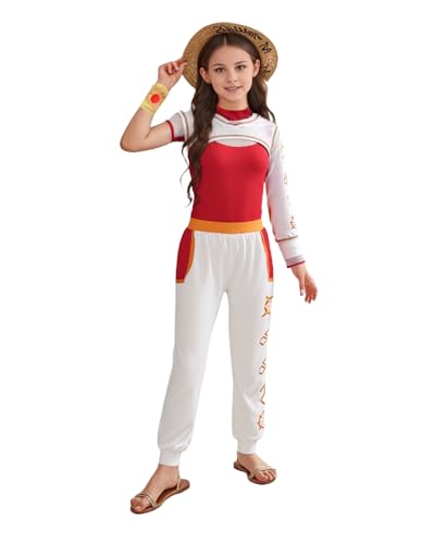 Zombies Nova-Kostüm für Mädchen, Zombies Daywalker Cheerleader Cosplay Outfits Schuluniformen Kapuzen-Sweatshirt Oberteil und Hose Kinder Halloween Party Dress Up von Jackolume