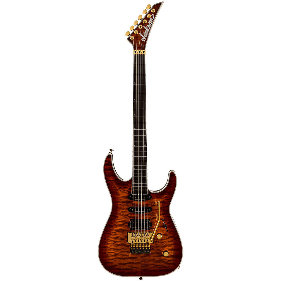 Jackson PRO PLUS Soloist SLA3Q Amber Tiger Eye E-Gitarre Jackson PRO PLUS Soloist SLA3Q Amber Tiger Eye E-Gitarre von Jackson