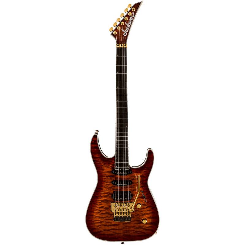 Jackson PRO PLUS Soloist SLA3Q Amber Tiger Eye E-Gitarre von Jackson