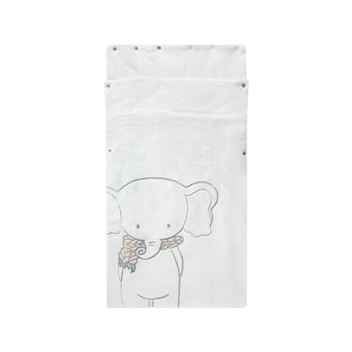 JACKY Kuschel-Multifunktionsfußsack MY SWEET ELEPHANT offwhite von Jacky