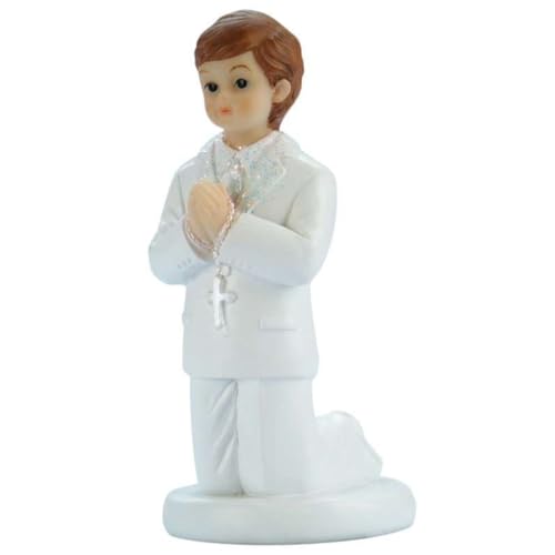 Cake Company Tortenfigur Kommunionjunge weißer Anzug kniend klein | Tortendekoration zur Kommunion + Konfirmation | Kuchen und Torten schnell und einfach dekoriert | Größe: 3,7 x 3,2 x 6,9 cm Cake Company Tortenfigur Kommunionjunge weißer Anzug kniend klein | Tortendekoration zur Kommunion + Konfirmation | Kuchen und Torten schnell und einfach dekoriert | Größe: 3,7 x 3,2 x 6,9 cm von Jacobi Decor