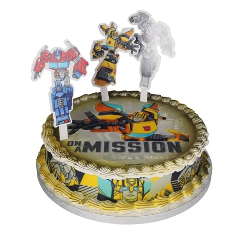 Cake Company individuelle Motivtorte erstellt mit Transformers | Torte Dekoration Set mit Zuckeraufleger, Tortenbändern & 3 Papp-Pickern | Perfekt für Kindergeburtstage & Transformers-Motto-Partys Cake Company individuelle Motivtorte erstellt mit Transformers | Torte Dekoration Set mit Zuckeraufleger, Tortenbändern & 3 Papp-Pickern | Perfekt für Kindergeburtstage & Transformers-Motto-Partys von Jacobi Decor