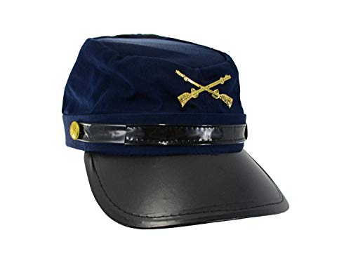 Civil War Bundesunion Armee Soldat Baumwolle Hut Navy Kepi Cap Kostüm Zubehör, Marineblau, 18 cm Civil War Bundesunion Armee Soldat Baumwolle Hut Navy Kepi Cap Kostüm Zubehör, Marineblau, 18 cm von Jacobson Hat