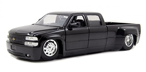 1999 Chevy Silverado Dooley [Jada 90145], Schwarz, 1:24 Die Cast von Jada