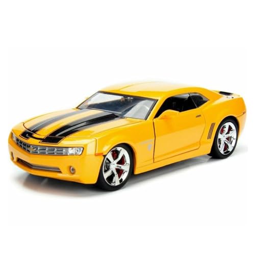 2006 Chevy Camaro Concept Yellow Bumblebee with Robot on Chassis and Collectible Metal Coin Transformers Movie 1/24 Diecast Model Car by Jada 98497 von Jada Toys