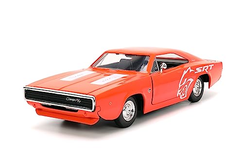 Jada Toys Big Time Muscle 1:24 1968 Dodge Charger Die-Cast Car (Orange) von Jada Toys