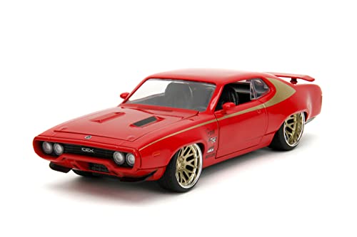 Big Time Muscle 1:24 1972 Plymouth GTX Druckguss-Auto, Spielzeug für Kinder und Erwachsene (rot) von Jada Toys