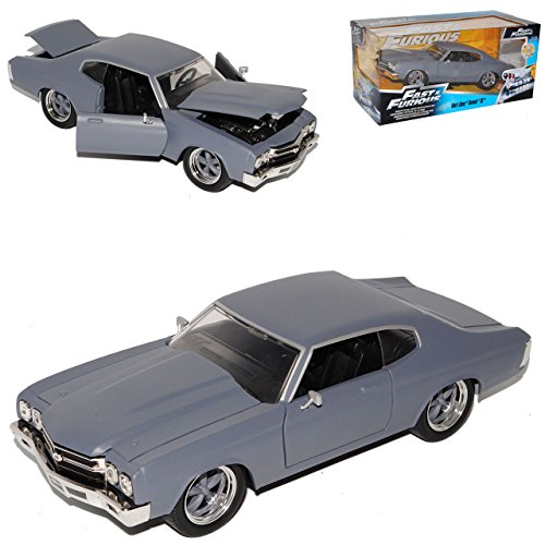 Chevrolet Chevelle SS 1970 Coupe Matt Grau Dom´s Fast and Furious 1/24 Jada Modell Auto Chevrolet Chevelle SS 1970 Coupe Matt Grau Dom´s Fast and Furious 1/24 Jada Modell Auto von Jada Toys
