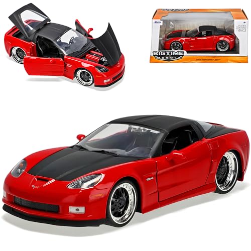 Chevrolet Chevy Corvette C6 Z06 Coupe Rot mit Schwarzem Dach 2005-2013 1/24 Jada Modell Auto Chevrolet Chevy Corvette C6 Z06 Coupe Rot mit Schwarzem Dach 2005-2013 1/24 Jada Modell Auto von Jada Toys
