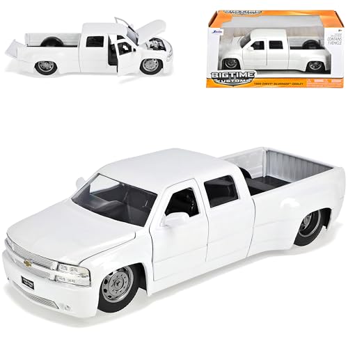 Chevrolet Chevy Silverado Dooley Pick-Up Weiss 1/24 Jada Modell Auto mit individiuellem Wunschkennzeichen Chevrolet Chevy Silverado Dooley Pick-Up Weiss 1/24 Jada Modell Auto mit individiuellem Wunschkennzeichen von Jada Toys