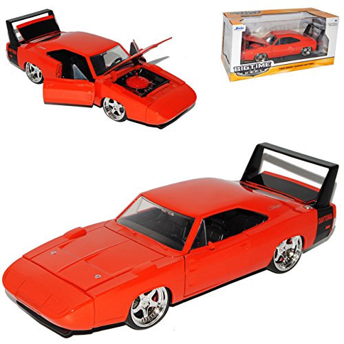 Dodge Charger Daytona 1969 Rot mit Schwarz The Fast and The Furious 1/24 Jada Modell Auto von Jada Toys