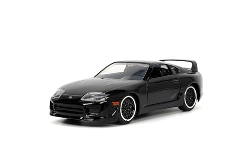Jada Toys Fast & Furious 1:32 1995 Toyota Supra Druckguss-Auto, Spielzeug für Kinder und Erwachsene (schwarz) von Jada Toys