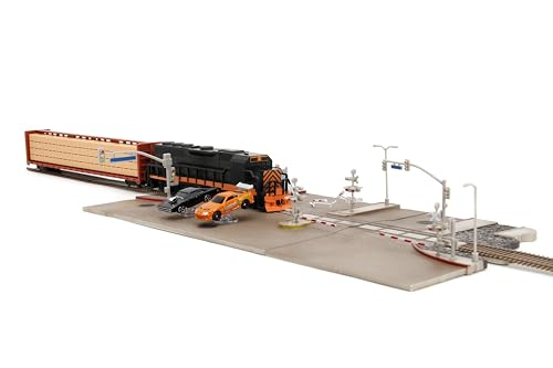 Fast & Furious Final Race Train Nano-Szene & 2 4,2 cm Die-Cast Cars, Spielzeug für Kinder und Erwachsene von Jada Toys