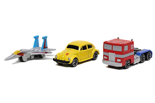 Hogdseirrs Transformers GT Nano 3er-Pack Druckguss-Autos, Spielzeug für Kinder und Erwachsene von Jada Toys