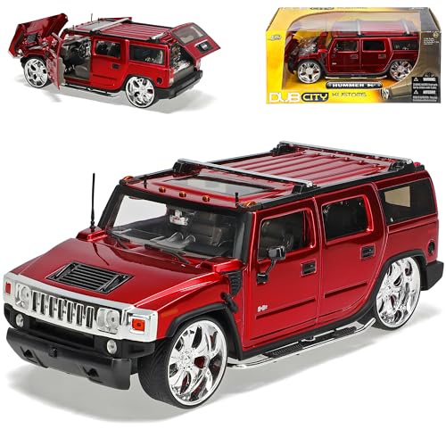Hummer H2 H 2 SUV Rot Van 1/24 Jada Modellauto Modell Auto von Jada Toys