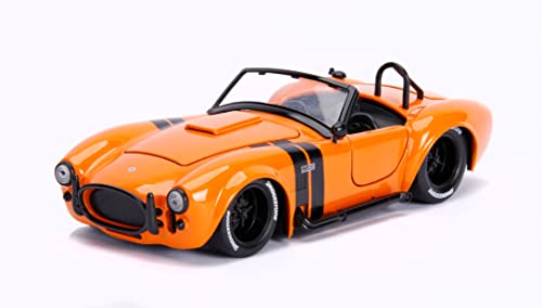 Jada 1965 Shelby Cobra 427 S/C Orange with Black Stripes Bigtime Muscle 1/24 Die-cast Model Car 30531, Yellow von Jada Toys