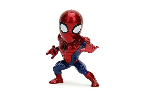 Jada Toys Marvel Spider-Man Figur (1 Stück, 6,5 cm), zufällige Auswahl aus 3 Figuren (Spider-Man, Miles Morales und Ghost Spider), Sammelfigur aus Metall für Marvel Fans ab 8 Jahre von Jada