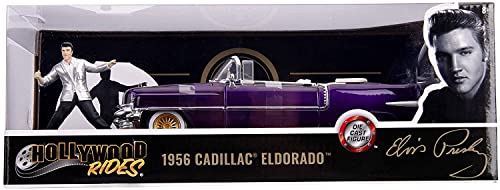 Jada 30985 Hollywood Rides 1:24 Elvis Presley 1956 Cadillac Eldorado mit Figur, lila von Jada Toys