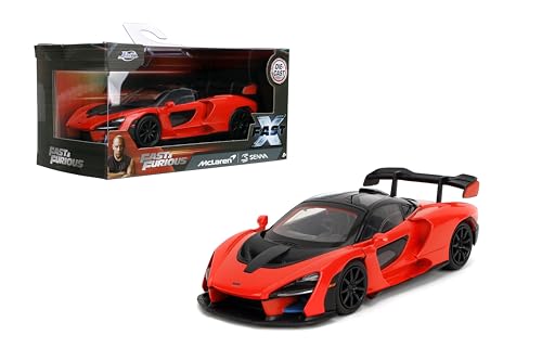 Jada Fast & Furious 1:32 McLaren Senna Die-Cast Model - Öffnungstüren, Gummireifen, Filmauthentizität - Sammlerstück ab 8 Jahren - Rot Jada Fast & Furious 1:32 McLaren Senna Die-Cast Model - Öffnungstüren, Gummireifen, Filmauthentizität - Sammlerstück ab 8 Jahren - Rot von Jada Toys