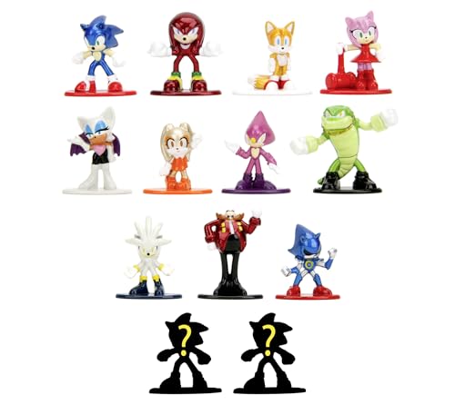 Jada Toys Sonic The Hedgehog Figur (1x Mystery Figur in Blind Pack) - 1 Überraschungs-Sammelfigur aus 13 Sonic Figuren, Nano Metallfigur (ca. 4 cm) für Kinder & Fans ab 3 Jahre, Welle 1 von Jada Toys