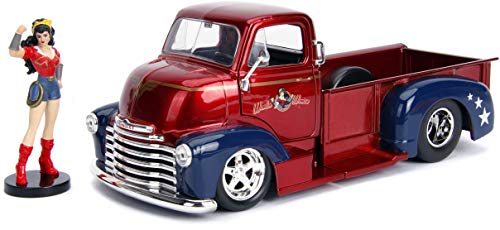Jada JA30453 DC_Comics 1:24 1952 Chevy COE Tonabnehmer mit Wonder Woman Figur, Multi Jada JA30453 DC_Comics 1:24 1952 Chevy COE Tonabnehmer mit Wonder Woman Figur, Multi von Jada Toys