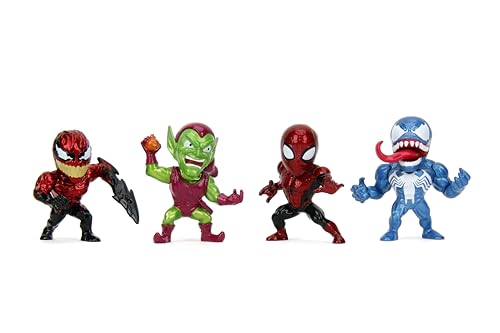 Jada Spider-Man Metalfigs 4-Pack - Sammelfigur 6,3 cm Metallfiguren - Spider-Man, Green Goblin, Toxin, Venom - Classic Marvel Heroes, Jada Spider-Man Metalfigs 4-Pack - Sammelfigur 6,3 cm Metallfiguren - Spider-Man, Green Goblin, Toxin, Venom - Classic Marvel Heroes, von Jada Toys