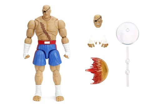 Jada Street Fighter II Sagat Deluxe Actionfigur im Maßstab 1:12 – sehr beweglich, Tiger Shot Zubehör & Ständer, 19,3 cm groß Jada Street Fighter II Sagat Deluxe Actionfigur im Maßstab 1:12 – sehr beweglich, Tiger Shot Zubehör & Ständer, 19,3 cm groß von Jada Toys