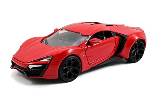 Jada Toys Fast & Furious Lykan Hypersport, Auto, Tuning-Modell im Maßstab 1:24, zu öffnende Türen, Motorhaube und Kofferraum, rot von Jada Toys