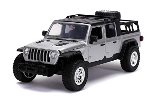 Jada Toys 253203055 Fast & Furious 2020 Jeep Gladiator F9, Auto, Tuning-Modell im Maßstab 1:24, zu öffnende Türen, Motorhaube und Kofferraum, Freilauf, grau von Jada Toys