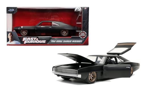 Jada Toys 253203075 Fast & Furious 1968 Dodge Charger 1:24, Die-Cast-Auto, bekannt aus den Filmen, Muscle Car, Schwarz Jada Toys 253203075 Fast & Furious 1968 Dodge Charger 1:24, Die-Cast-Auto, bekannt aus den Filmen, Muscle Car, Schwarz von Jada