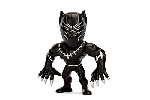 Marvel 253221002 Avengers Jada Toys Black Panther Figur aus Die-cast, 10 cm, Sammelfigur, Druckguss, schwarz von Jada Toys