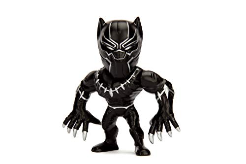 Marvel Jada Toys Black Panther Figur aus Die-cast, 10 cm, Sammelfigur, Druckguss, schwarz Marvel Jada Toys Black Panther Figur aus Die-cast, 10 cm, Sammelfigur, Druckguss, schwarz von Jada Toys