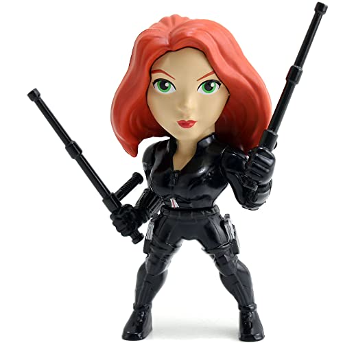 Jada Toys 253221014 Marvel Black Widow Figur, Die-cast, Sammelfigur, 10 cm, schwarz von Jada Toys