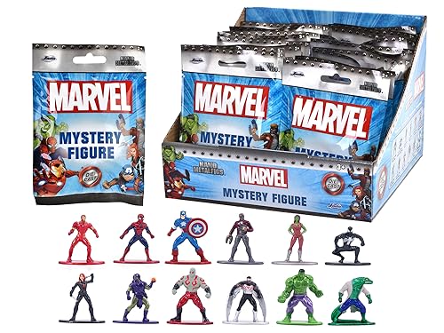 Jada Toys 253221016 - Marvel Nanofiguren Blind Pack - Marvel Metall Sammlerfiguren im Blind Pack, 4 cm, Ab 3 Jahren, Zufällige Auswahl, Schwarz Jada Toys 253221016 - Marvel Nanofiguren Blind Pack - Marvel Metall Sammlerfiguren im Blind Pack, 4 cm, Ab 3 Jahren, Zufällige Auswahl, Schwarz von Jada Toys