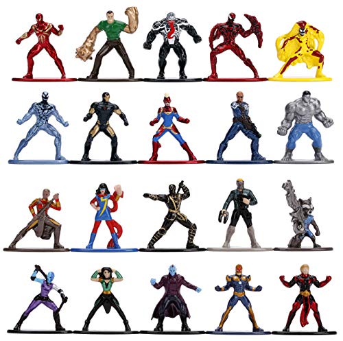 Jada Toys 253225010 Wave 3 Marvel 20-Pack Nano Sammelfiguren, Welle 3, 20 Stück/Set, Die-cast, 4 cm, Mehrfarbig, One Size von Jada Toys