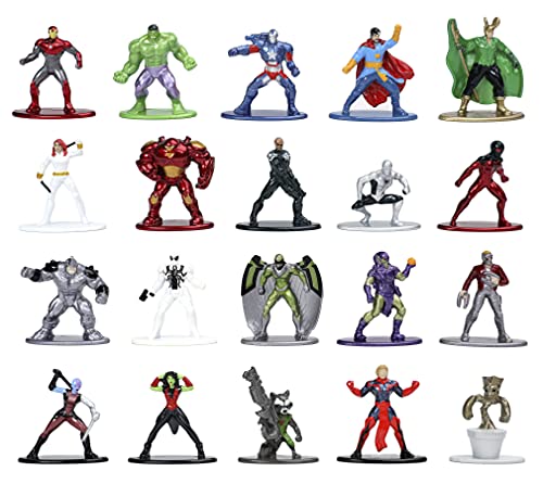 Jada Toys 253225017 Gift Pack zum Sammeln Figuren aus Die-Cast 8 Jahre Marvel Nano Sammelfiguren, Wave 5, 20 Stück/Set, 4 cm, Mehrfarbig von Jada Toys