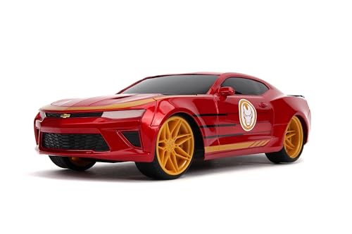 Jada Toys Marvel RC-Auto, Iron Man 2016 Chevy, Chevrolet Camaro SS, Ferngesteuertes Auto, Turbofunktion, 2-Kanal Funkfernbedienung, USB-Ladefunktion, inkl. Batterien, 1:16, rot Jada Toys Marvel RC-Auto, Iron Man 2016 Chevy, Chevrolet Camaro SS, Ferngesteuertes Auto, Turbofunktion, 2-Kanal Funkfernbedienung, USB-Ladefunktion, inkl. Batterien, 1:16, rot von Jada Toys