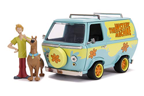 Jada Toys 253255024 Scooby Doo Mystery Machine – 1:24, Modellauto als Zinkdruckguss, mit Scooby Doo und Shaggy Rogers Figur, öffnende Türen, Freilauf von Jada Toys