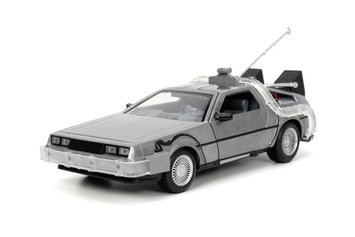 Jada Toys 253255038 Time Machine Back to The Future 1, 1:24, Silber von Jada Toys