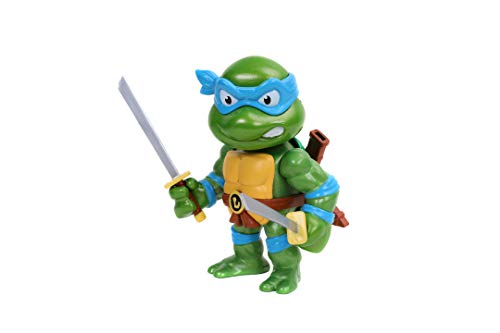 Jada Toys Turtles Leonardo Figur aus Die-cast, 10 cm, Sammelfigur, Druckguss, grün/blau von Jada Toys