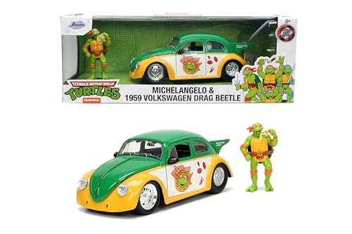 Jada Toys 253285002 Turtles 1959 VW Drag Beetle 1:24, Mehrfarbig von Jada Toys